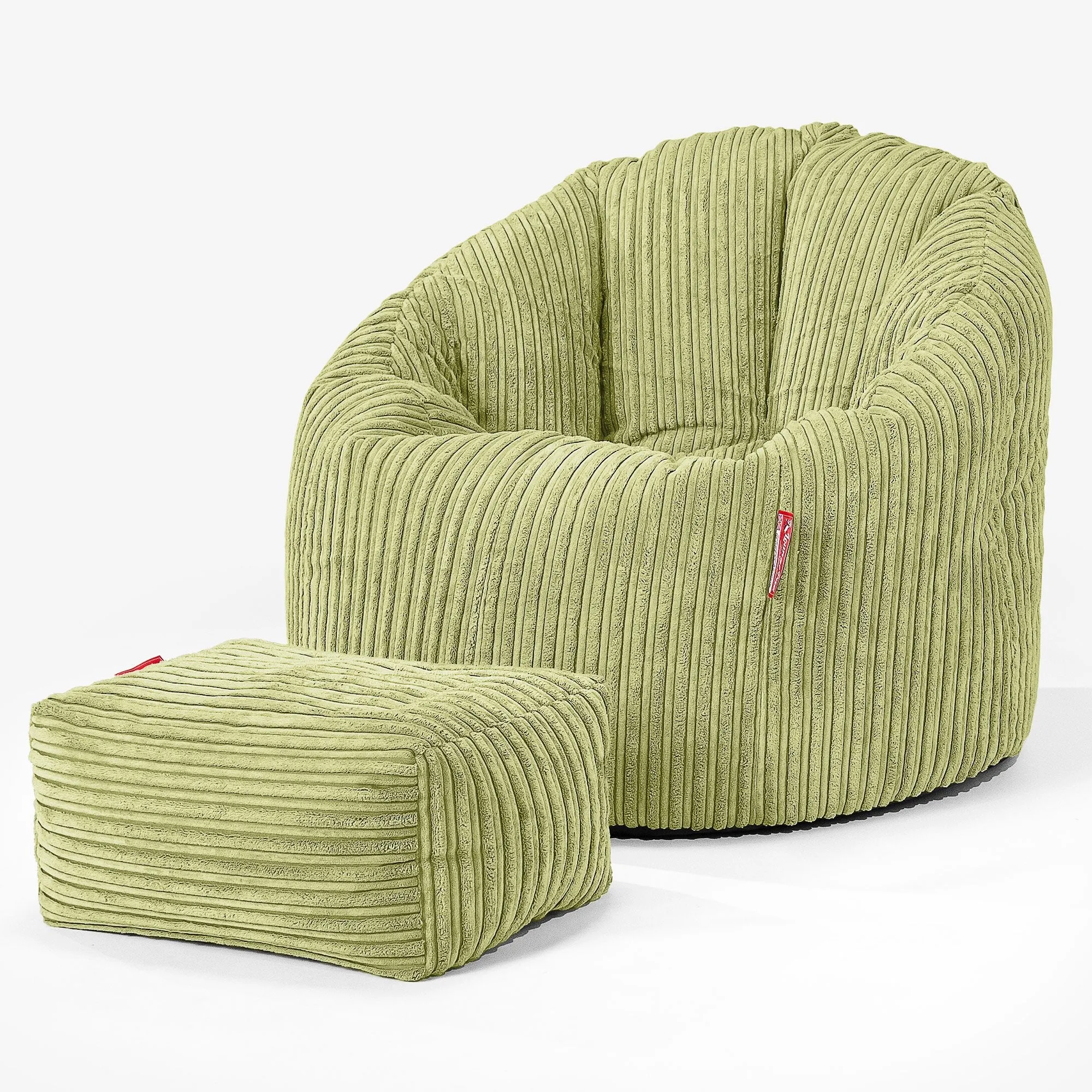 Cuddle Up Beanbag Chair - Cord Lime Green