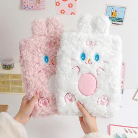 Cute Rabbit Plush Tablet Pouch