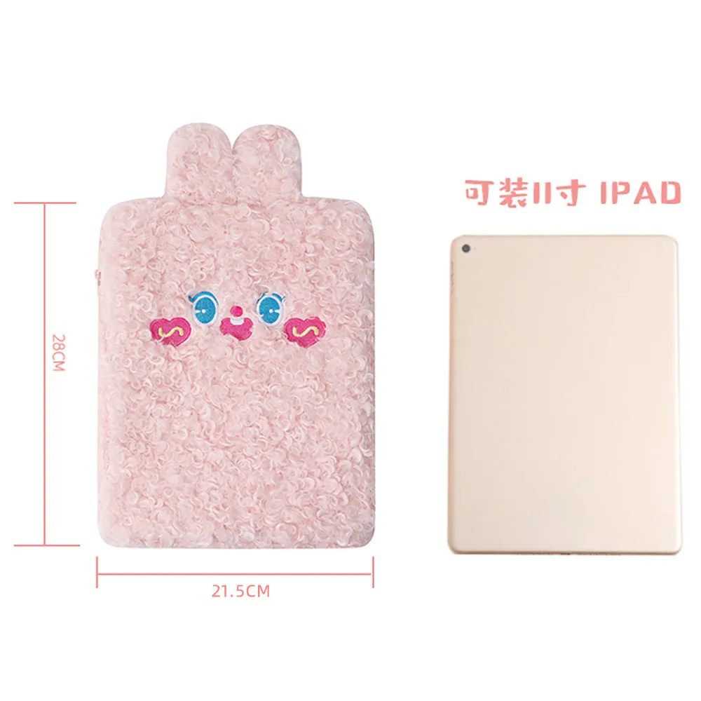 Cute Rabbit Plush Tablet Pouch