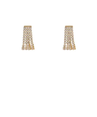 Dainty Rhinestone Fringe Stud Earring