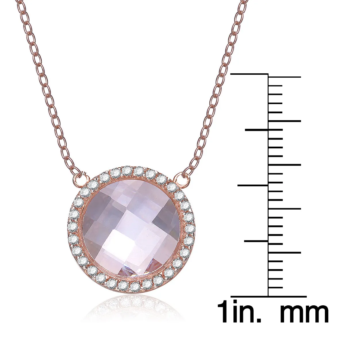 Eloise Morganite Cubic Zirconia Necklace