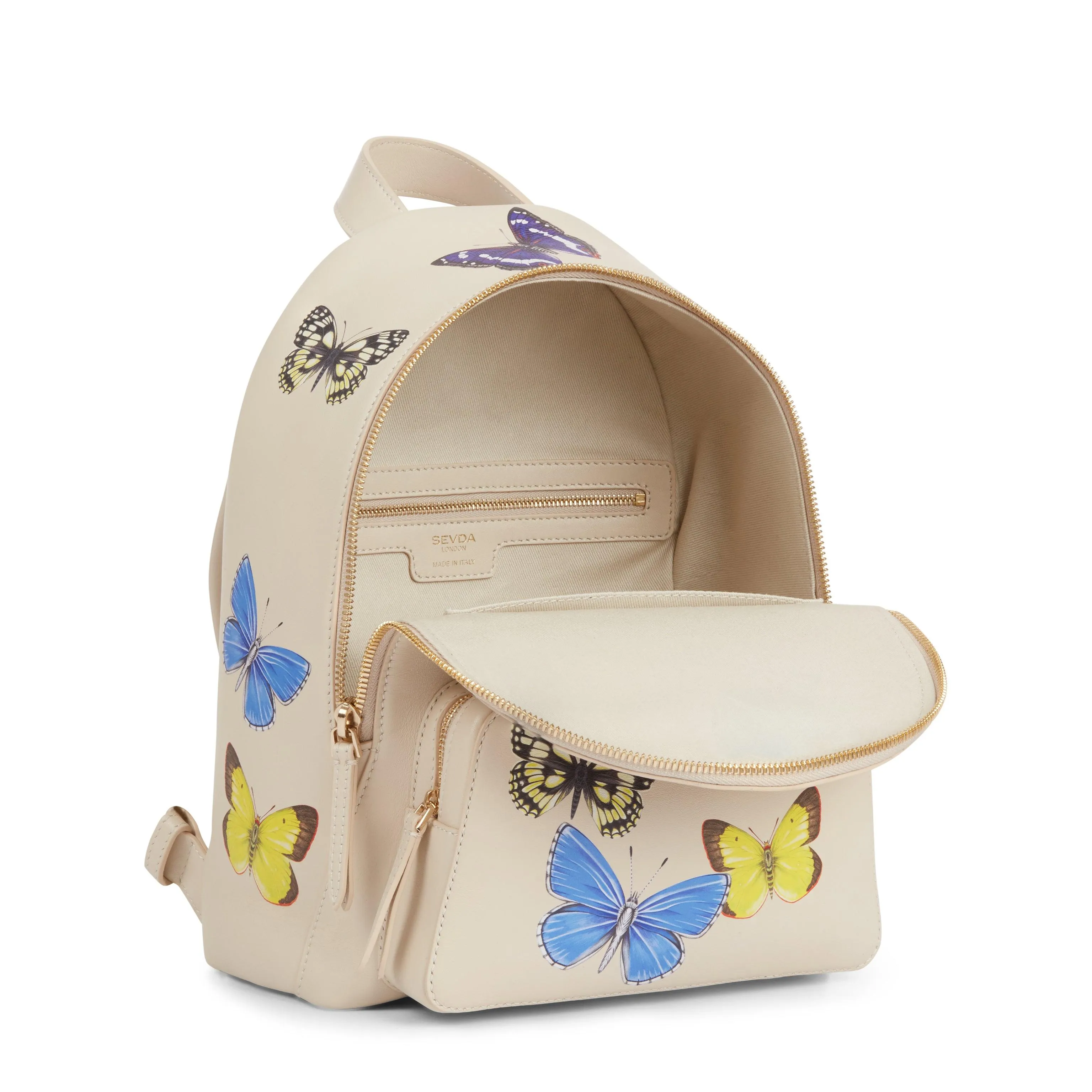 Emma Backpack Ivory Butterflies