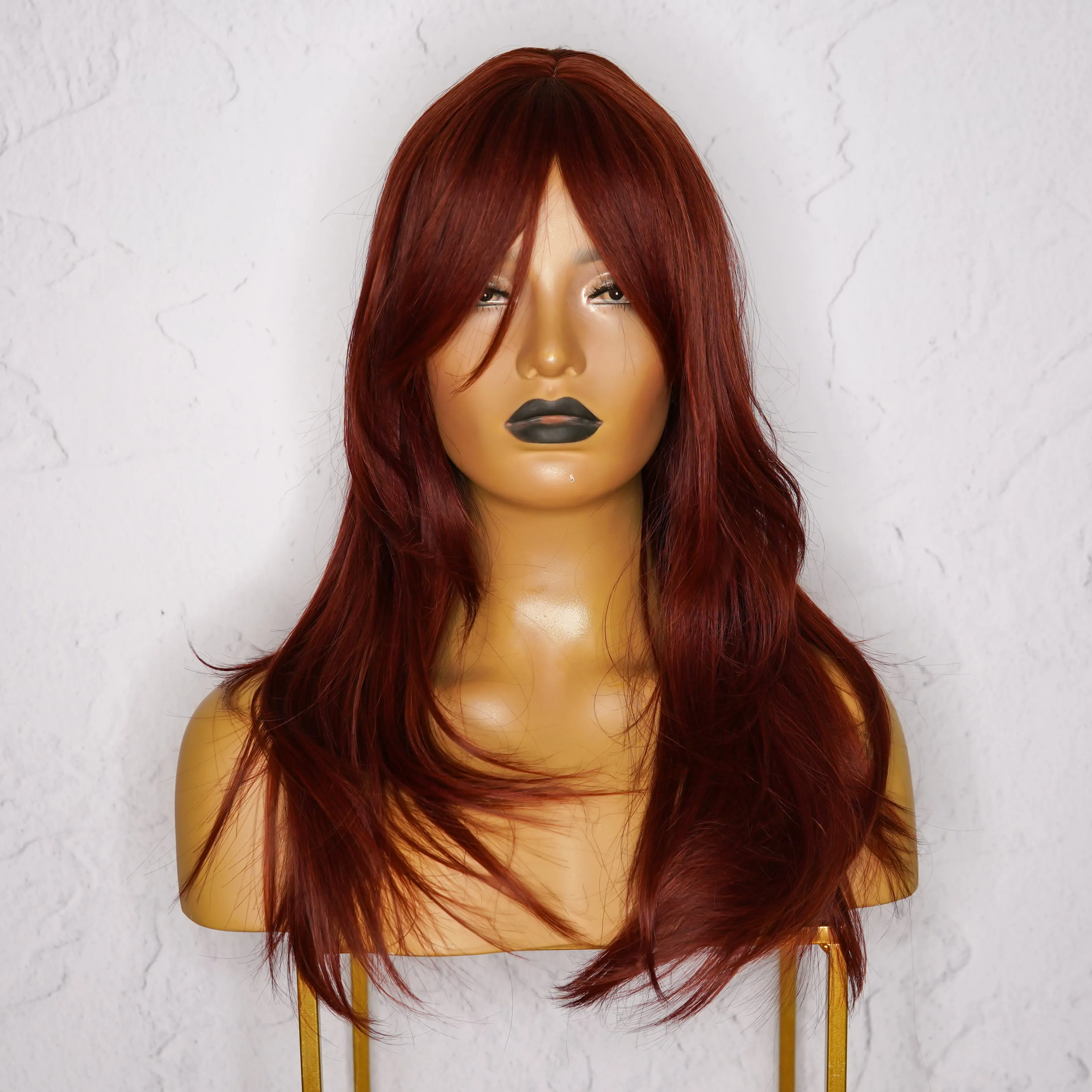 FALLON Red Fringe Wig