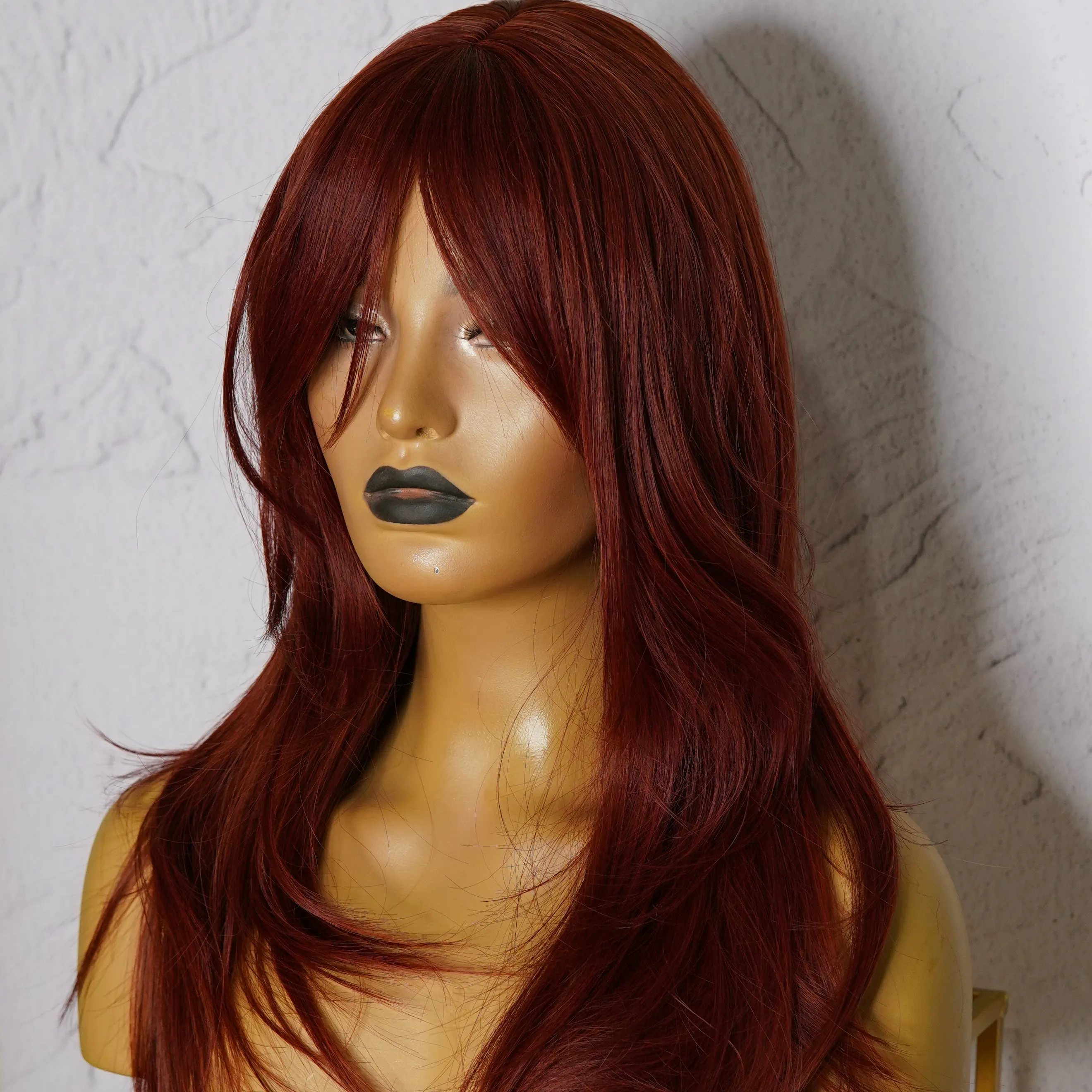 FALLON Red Fringe Wig