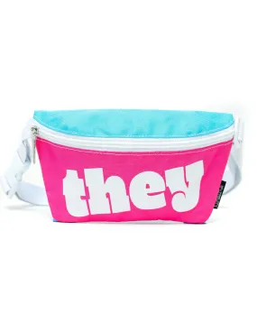 Fanny Pack | Slim |WERDS They |Pink & Blue