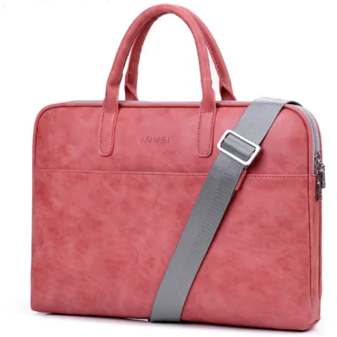 Faux Leather Laptop Bag For Women