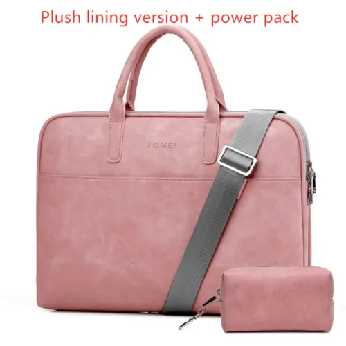 Faux Leather Laptop Bag For Women