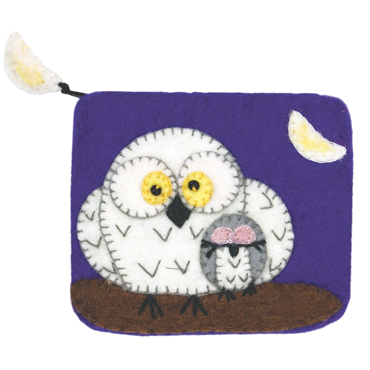 Felt Coin Purse Night Owls Wild Woolies