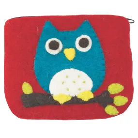 Felt Coin Purse Owl Wild Woolies