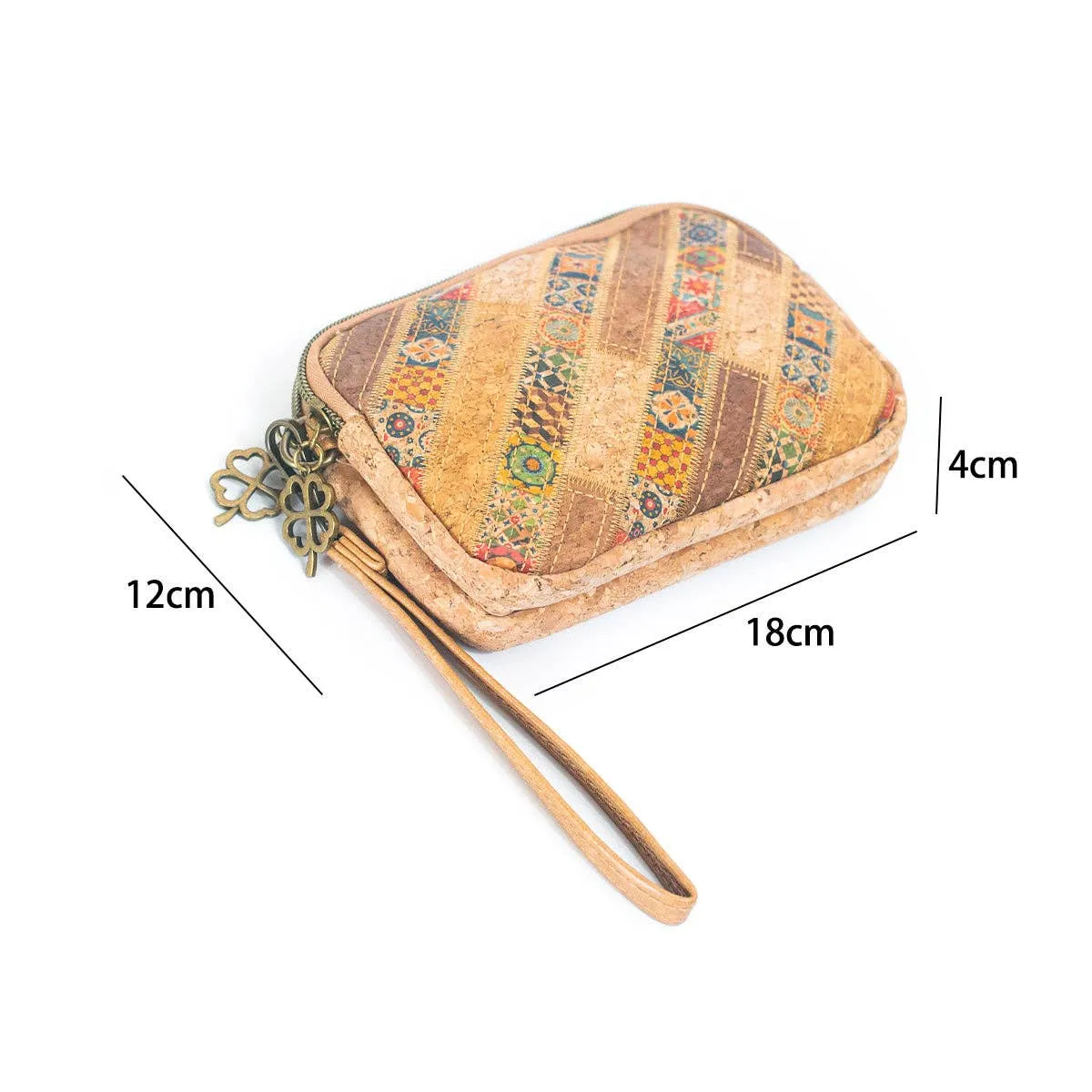 Flash Sale Natural Cork Patchwork Embellished Clutch for Women BAGF-059