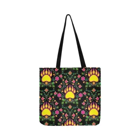 Floral Bearpaw Reusable Shopping Bag (Two sides)