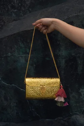 Floral Paatr Purse (Gold)