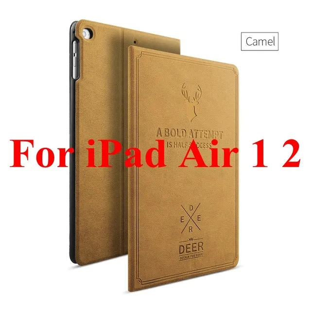 FLOVEME Smart Wake Leather Case For iPad Pro 9.7 for iPad Air 1 2 Luxury Cover Flip Stand Protective Case For iPad Pro Air 12