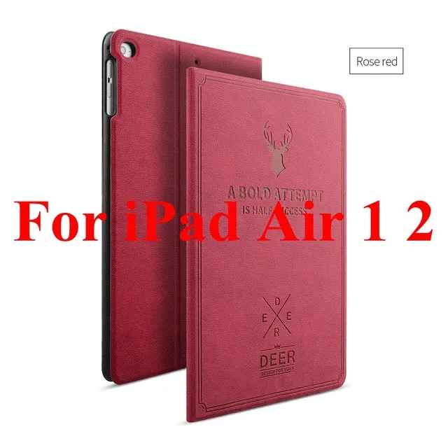 FLOVEME Smart Wake Leather Case For iPad Pro 9.7 for iPad Air 1 2 Luxury Cover Flip Stand Protective Case For iPad Pro Air 12