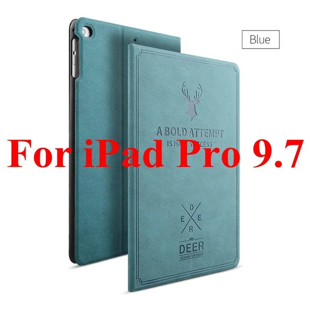 FLOVEME Smart Wake Leather Case For iPad Pro 9.7 for iPad Air 1 2 Luxury Cover Flip Stand Protective Case For iPad Pro Air 12