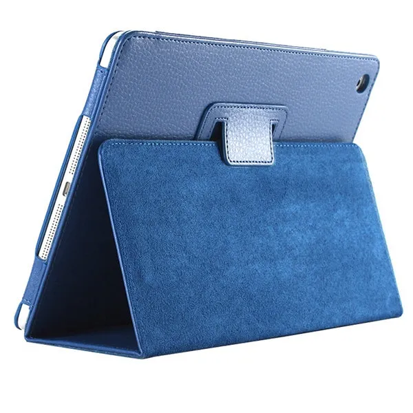 For Ipad Mini 1 2 3 Matte Litchi Soft PU Artificial Leather Case Magnetic Sleep /Wake UP Flip Cover For Ipad Mini case Retina