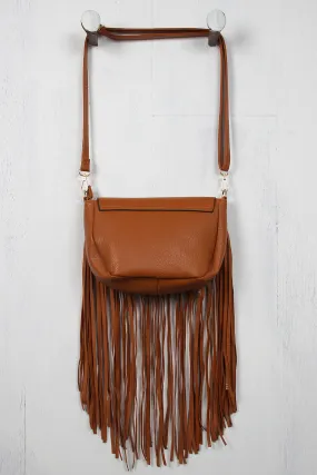 Fringe and Braid Vegan Leather Bag