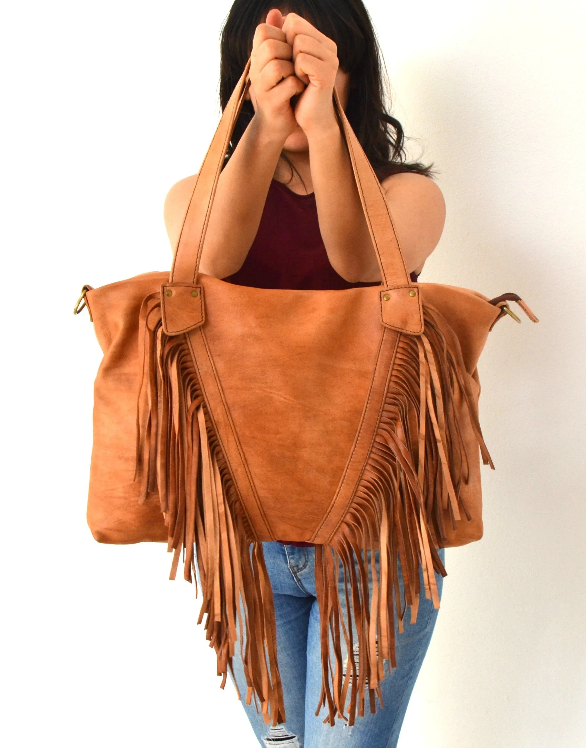 Fringe Leather Purse