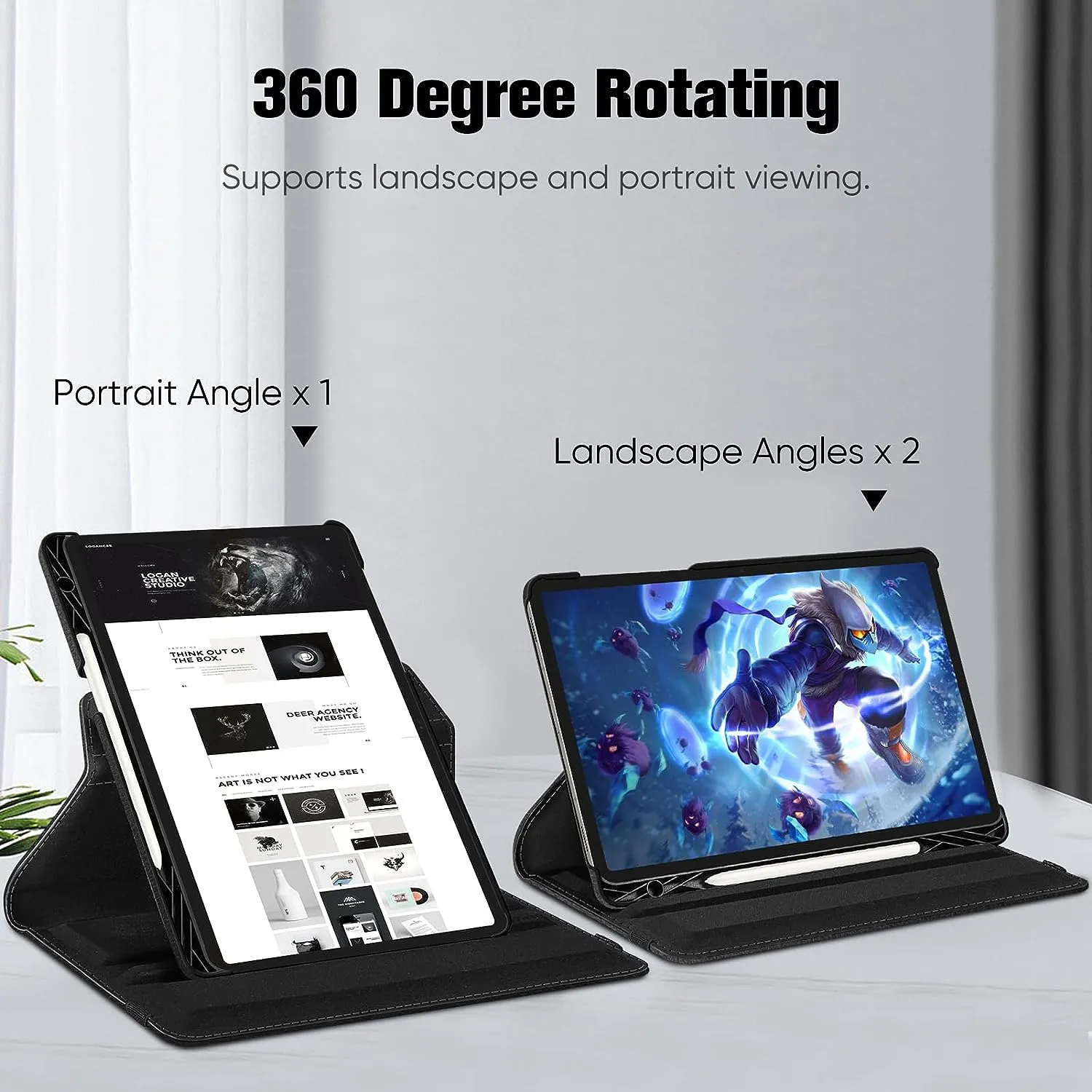 Galaxy Tab S9 / Tab S9 FE 360-Degree Rotating Case | Fintie