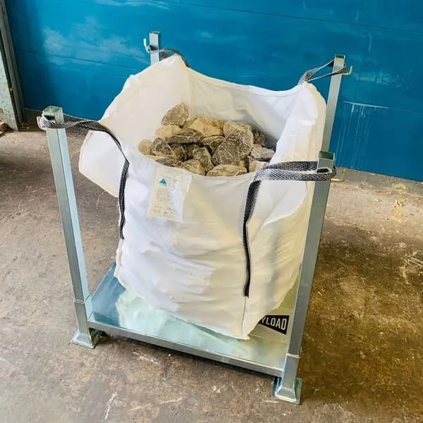 Galvanised Bulk/Tonne/Builders Bag Holding Frame with Removable Legs