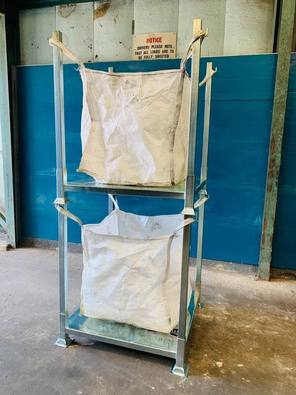 Galvanised Bulk/Tonne/Builders Bag Holding Frame with Removable Legs