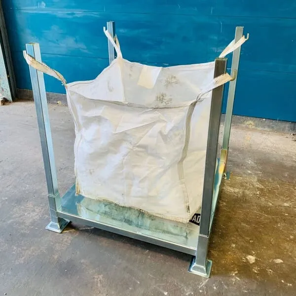 Galvanised Bulk/Tonne/Builders Bag Holding Frame with Removable Legs