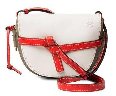 Gate Small Bag Soft White/Light Grey/Red