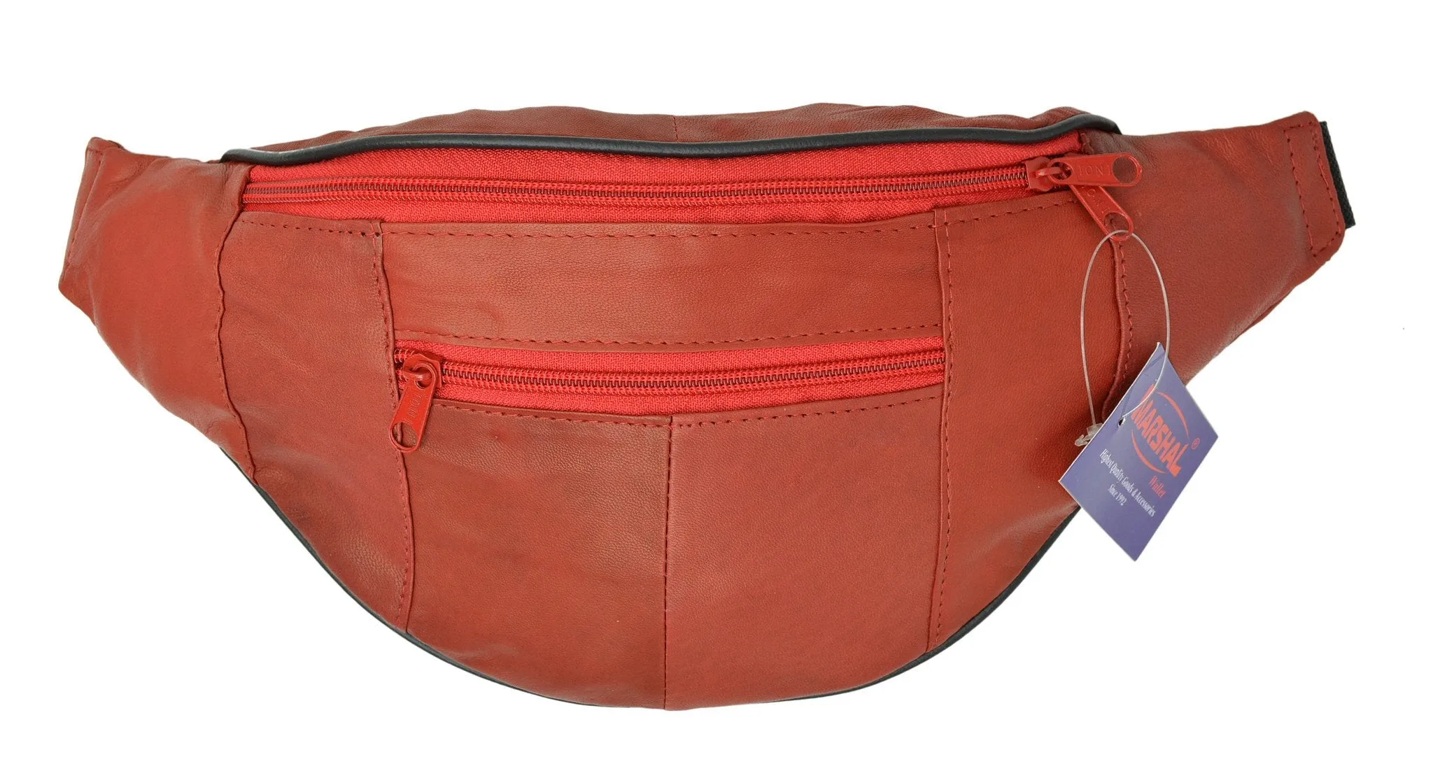 Genuine Leather Fanny Pack Pouch Waist Bag Slim Design 006 C