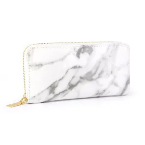 Giorgia White Marble Finish Patent Purse