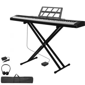 Glarry GPP-105 88 Key Full Size Semi-Weighted Standard Electric Digital Piano Black