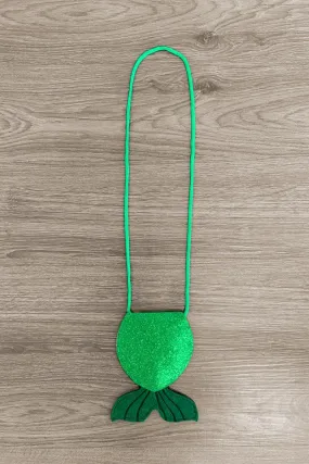 Green Glitter Mermaid Tail Purse