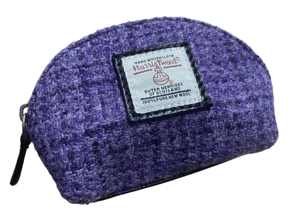 Harris Tweed Coin Purse - Lavender Purple Melange