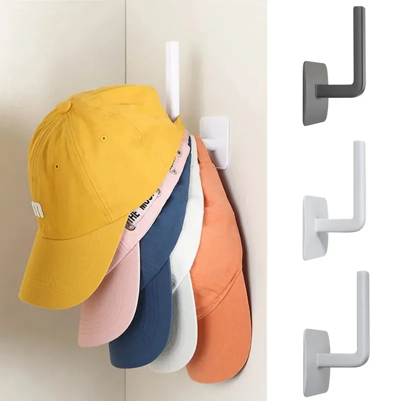 Hat Rack for Baseball Caps Adhesive Hat Hooks for Wall Cap Hanger Storage Cap Organizer No Drilling Hat Holder for Door Closet