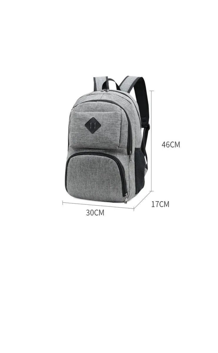 Hiking Canvas Large Capacity Backpack- Black