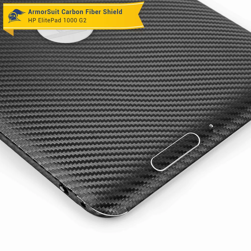 HP ElitePad 1000 G2 Screen Protector   Black Carbon Fiber Skin