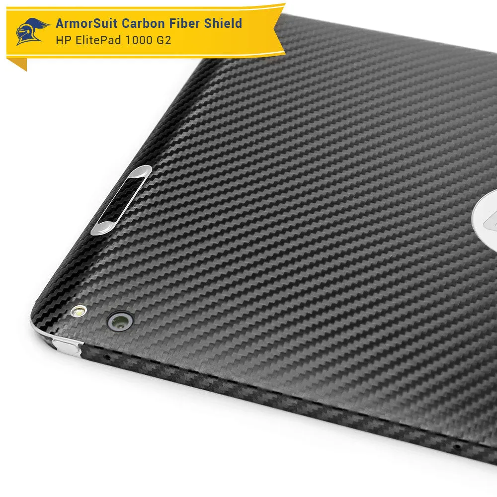 HP ElitePad 1000 G2 Screen Protector   Black Carbon Fiber Skin