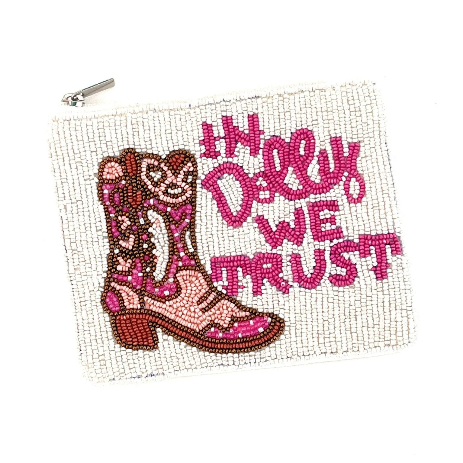 In Dolly We Trust Beaded Coin Purse