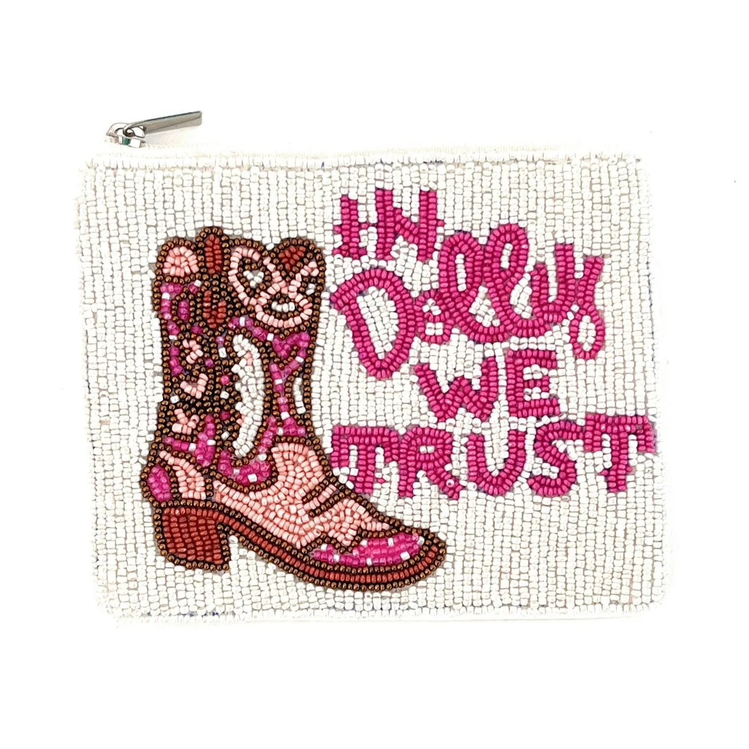 In Dolly We Trust Beaded Coin Purse