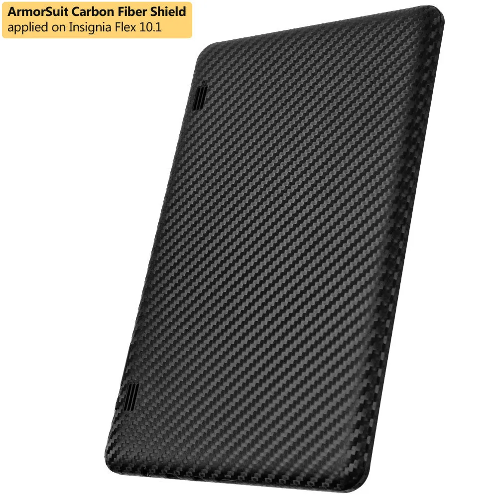 Insignia Flex 10.1 Tablet Screen Protector   Black Carbon Fiber Film Protector