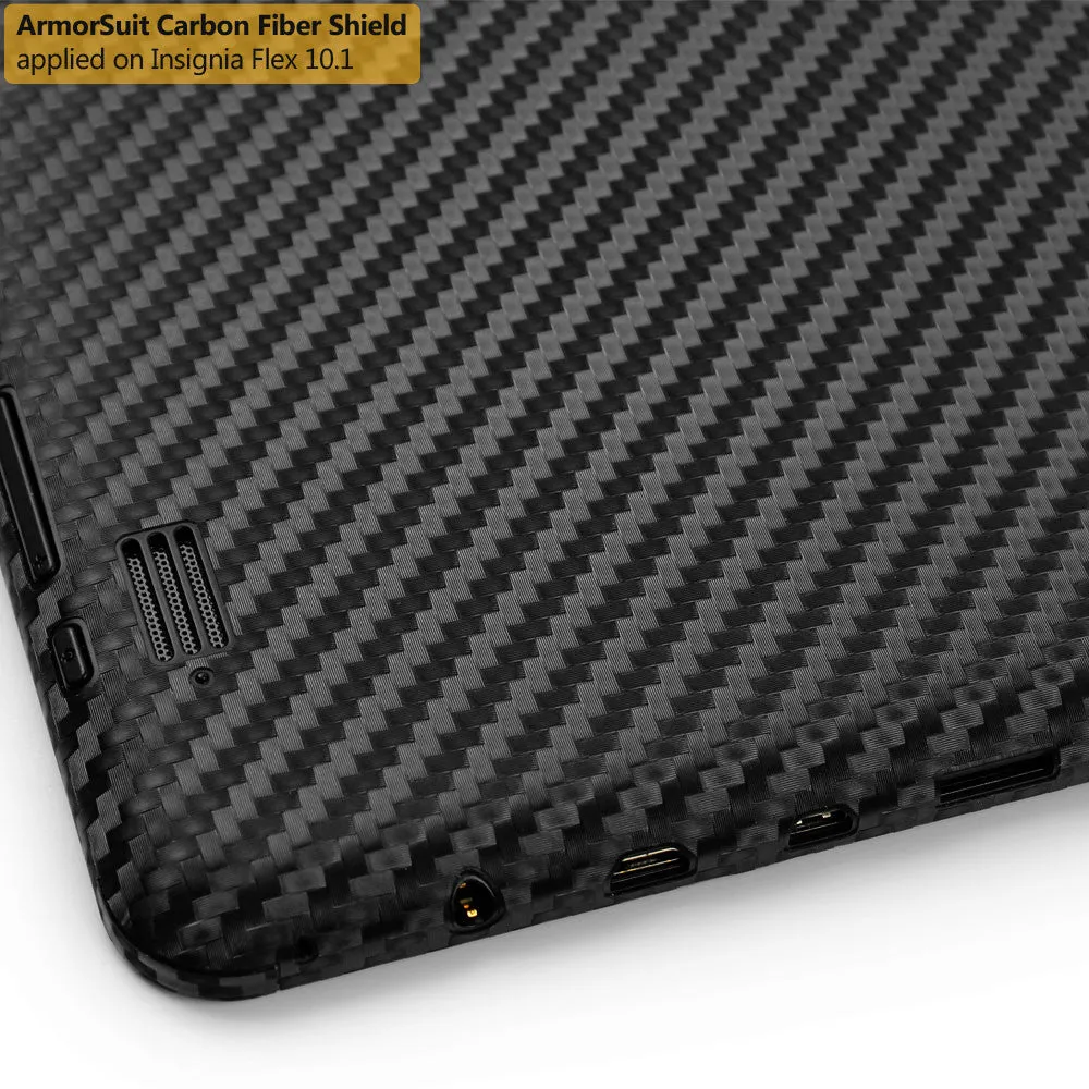 Insignia Flex 10.1 Tablet Screen Protector   Black Carbon Fiber Film Protector