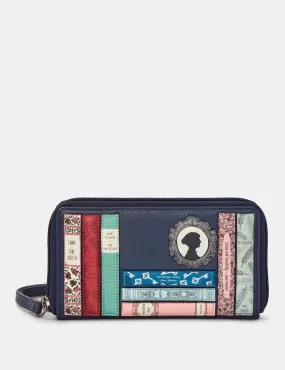 Jane Austen Bookworm Zip Round Strap Purse