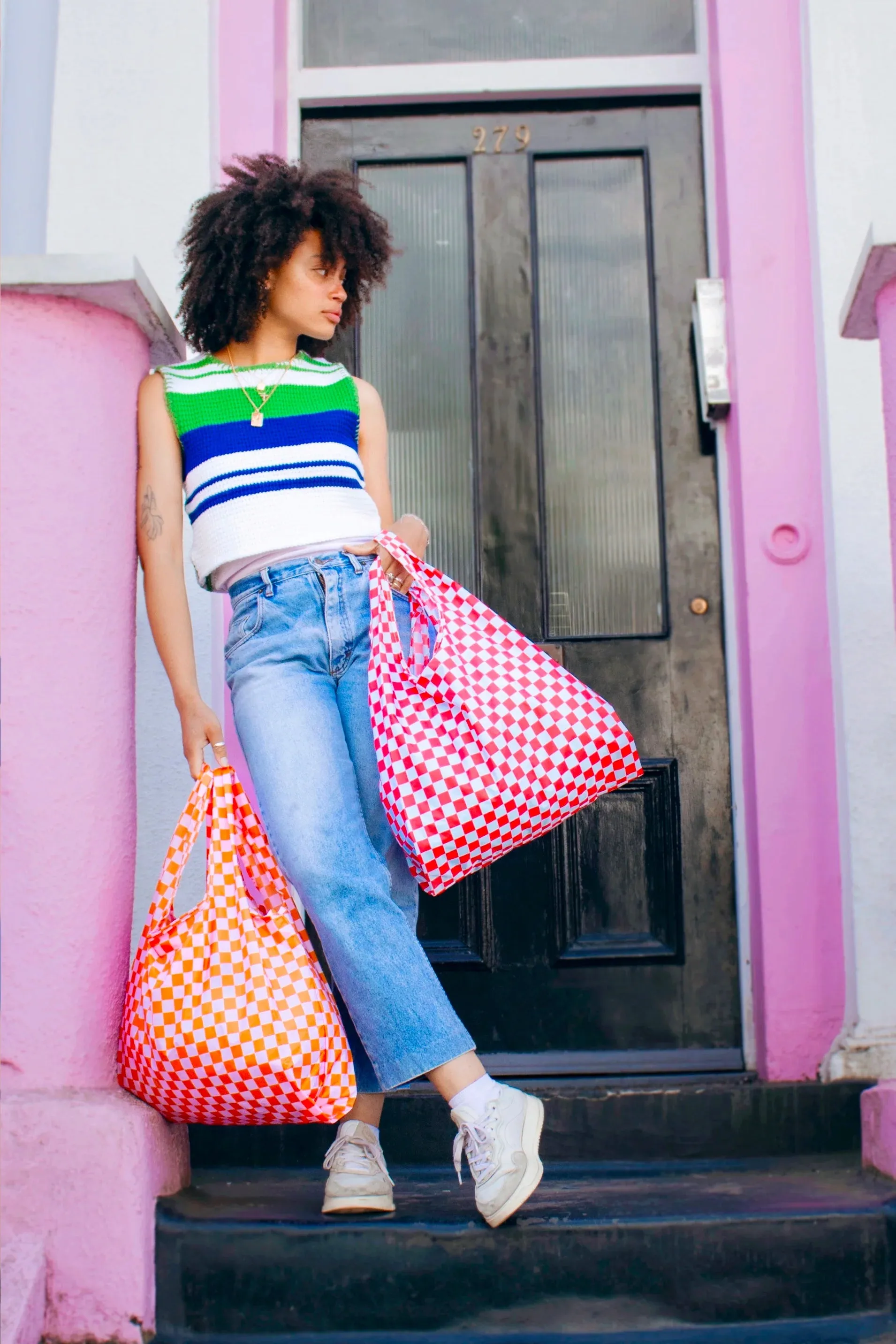 Kind Bag Checkerboard Reusable Bag