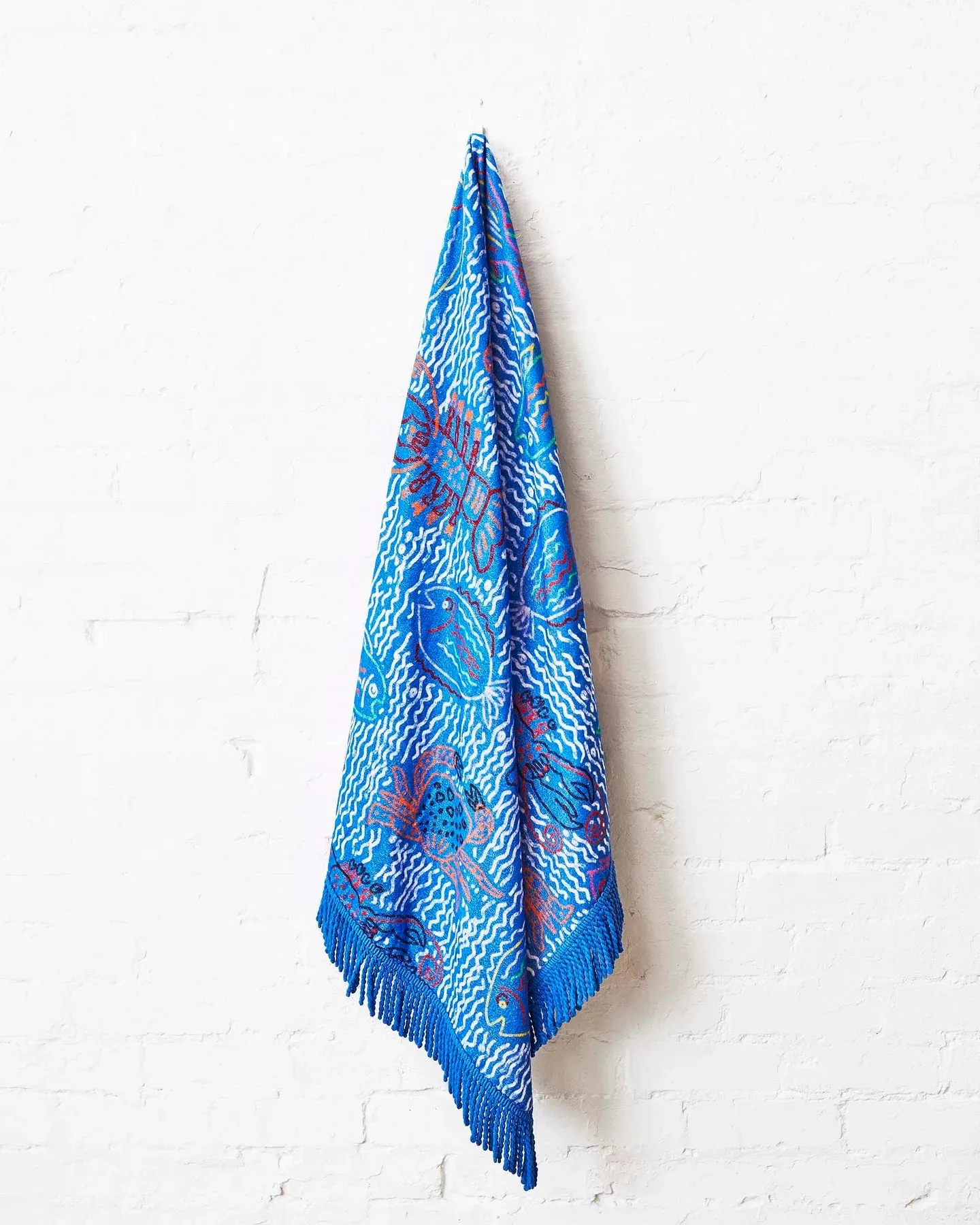 Kip & Co The Deep Blue Printed Terry Bath Sheet / Beach Towel