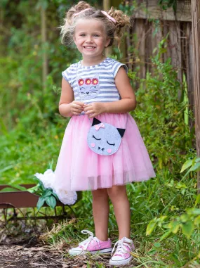 Kitty Cat Tutu Dress And Purse Set