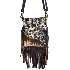 Klassy Cowgirl Hair On Fringe Crossbody Bag 77023