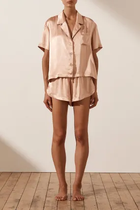 LA LUNE LOUNGE SHIRT SET - DESERT ROSE