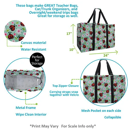 Lady-Bug Mega Shopping Utility Tote Bag