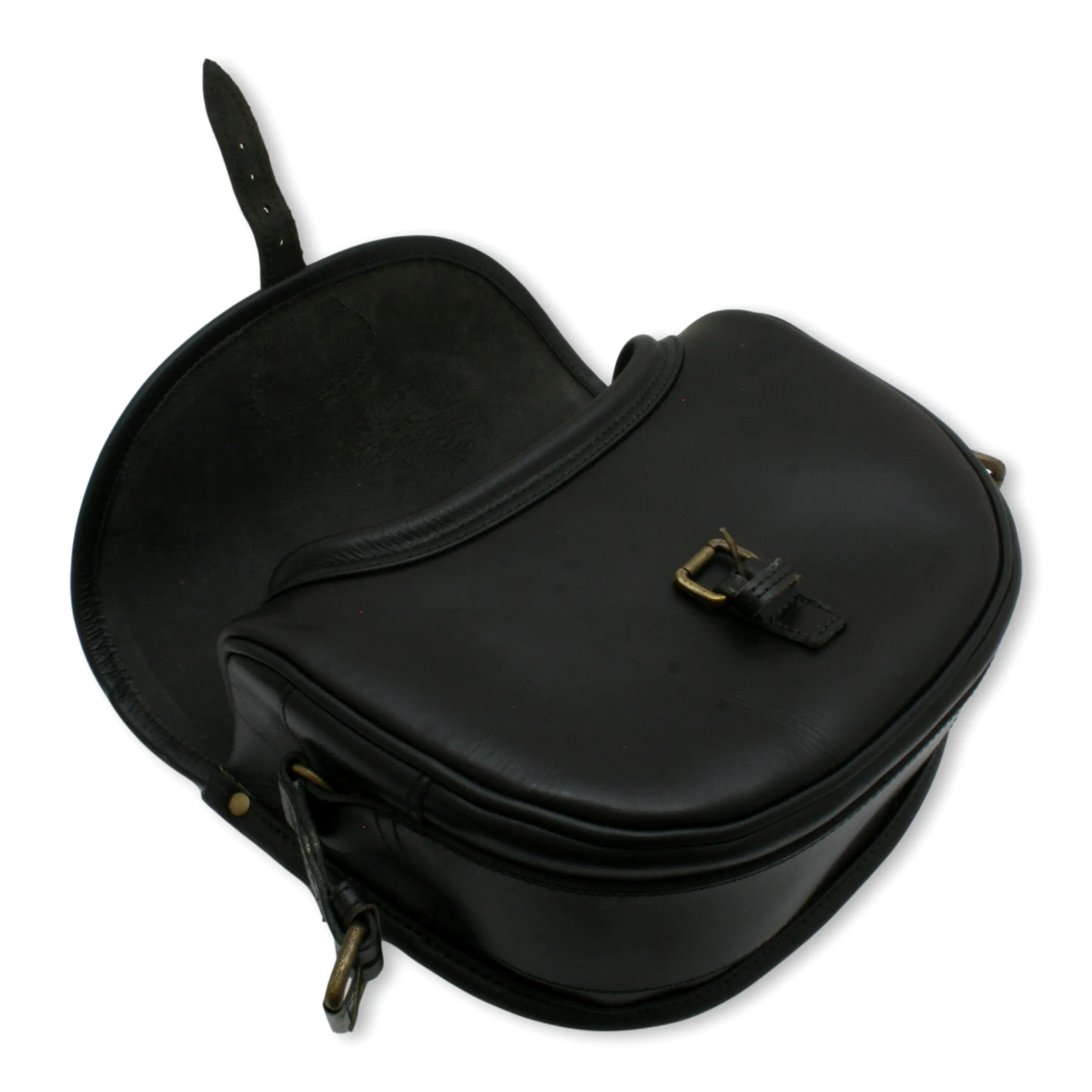 Leather Shotgun Cartridge Bag With Shoulder Strap 100 Cartridge Capacity