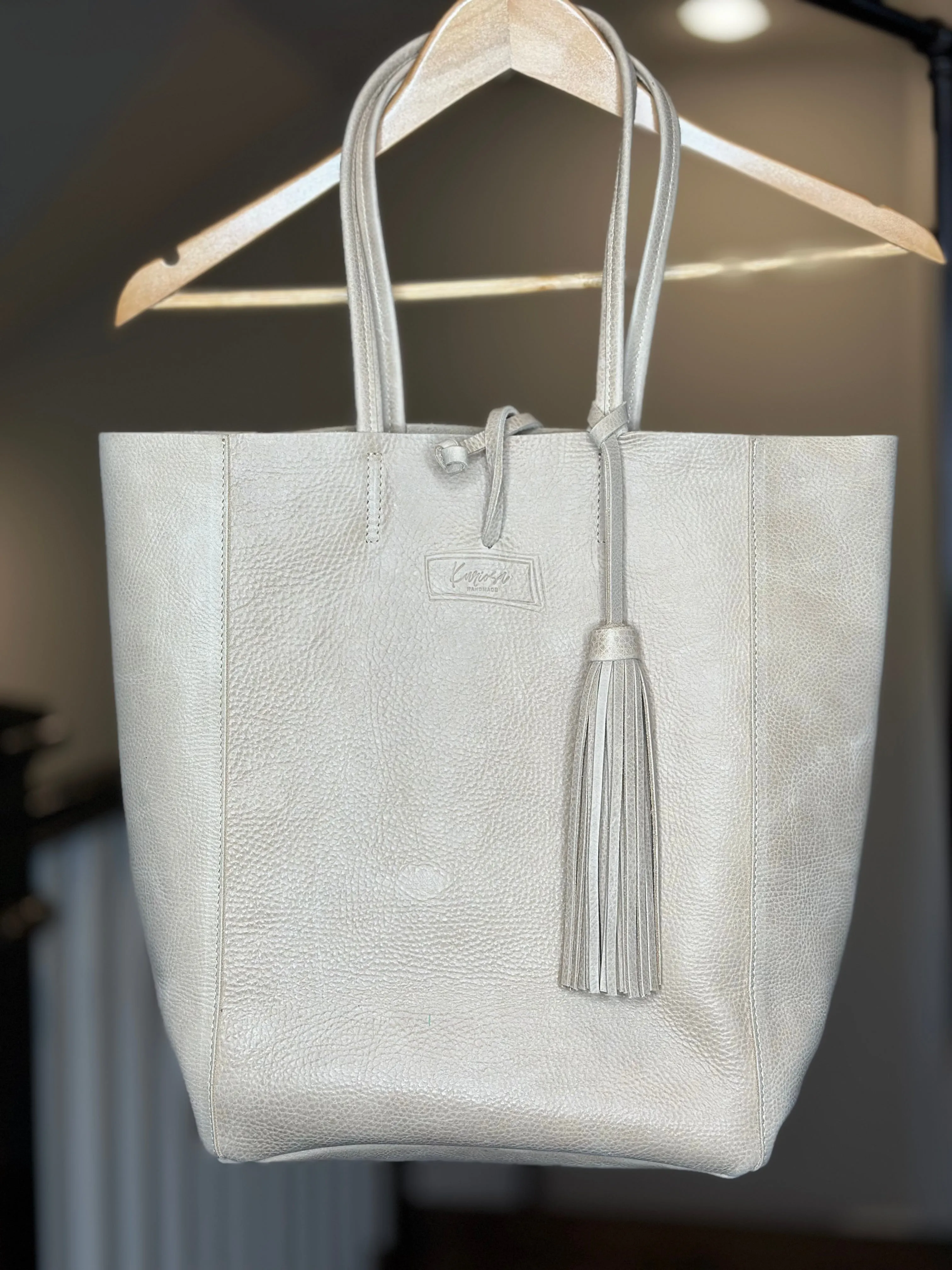 Leather Tote w/ Tassel