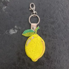 Lemon Beaded Keyring